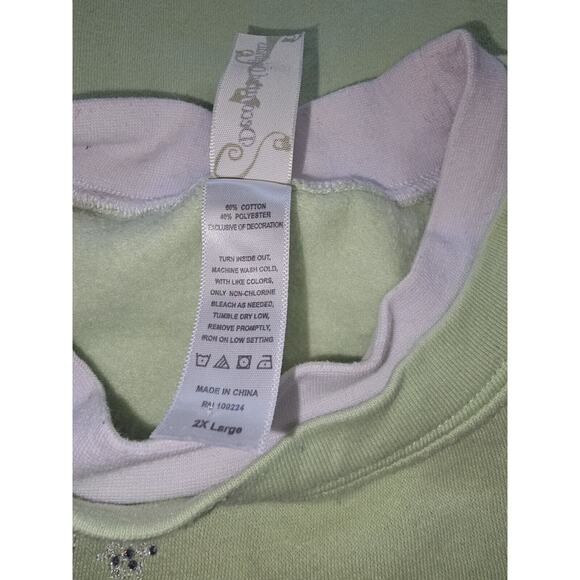 Women's Lime Green Sweater with Snowman Design - Picture 6 of 8